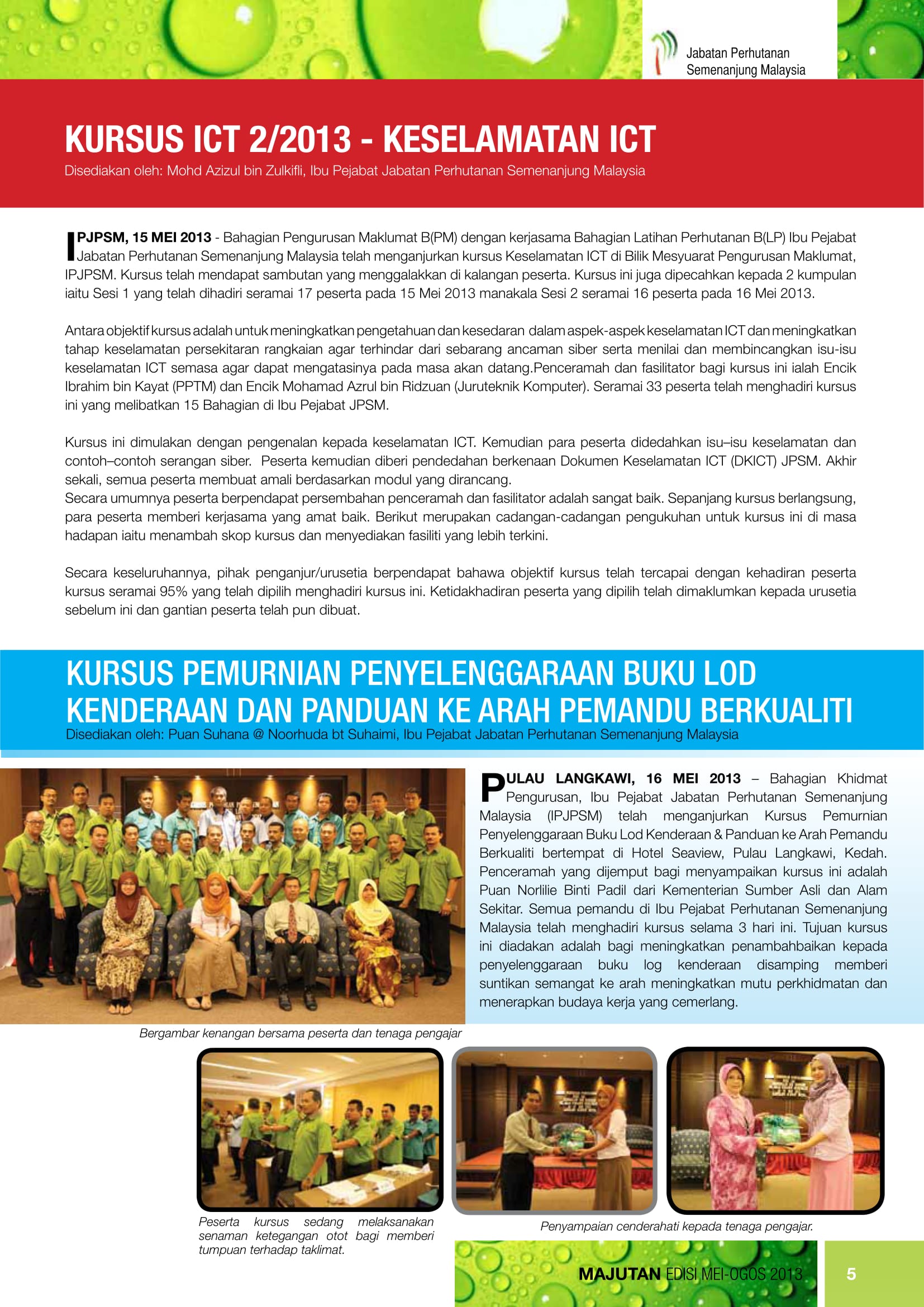 Forestry Department Peninsular Malaysia Majutan Mei Ogos2013 Page 5