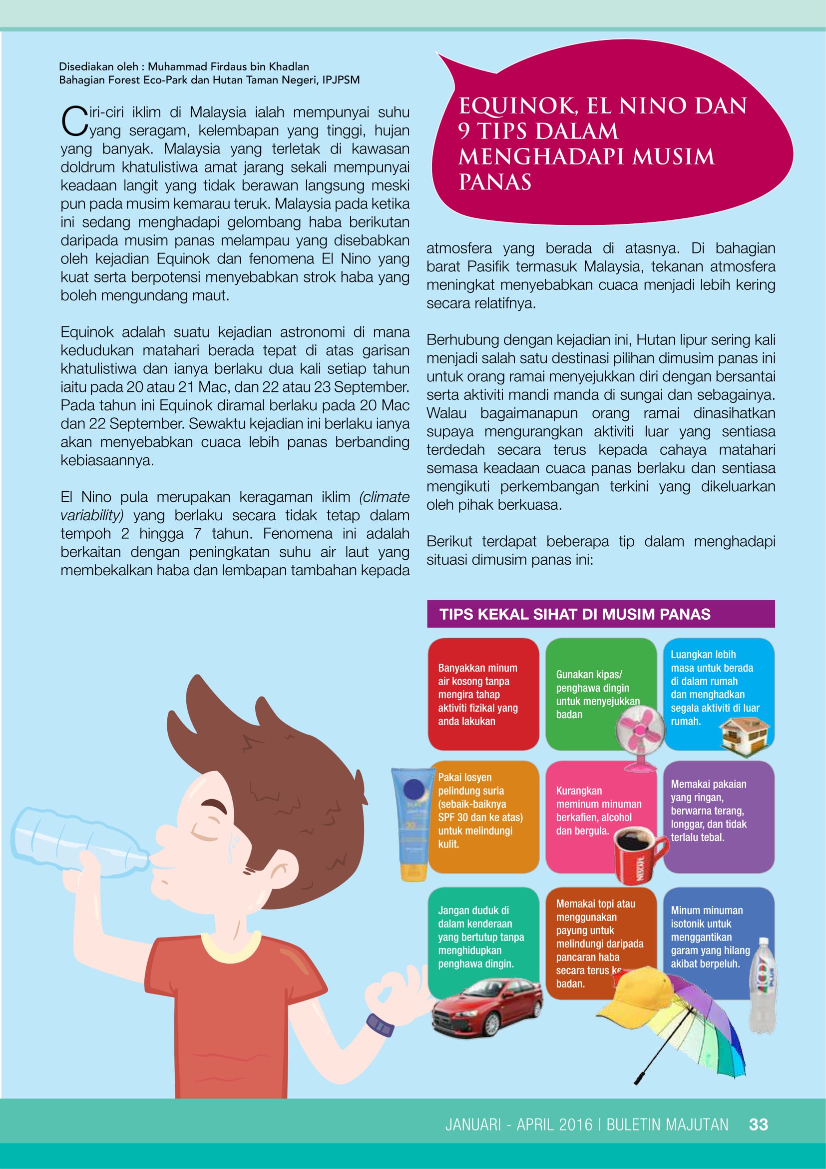 Jabatan Perhutanan Semenanjung Malaysia - Majutan Jan-April 2016 